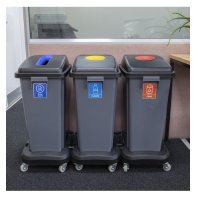 60L GREY RECYCLING BIN